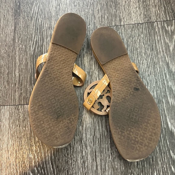 Patent Tan Tory Burch Miller Sandals - Picture 5 of 5